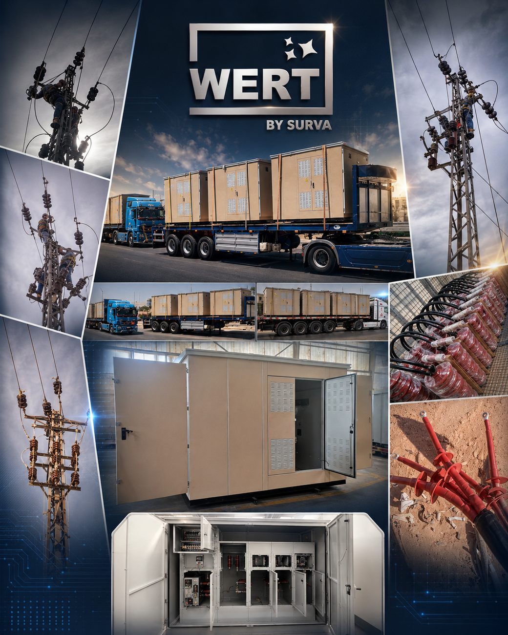 Medium-voltage power solutions — compact substations, transmission lines and distribution equipment