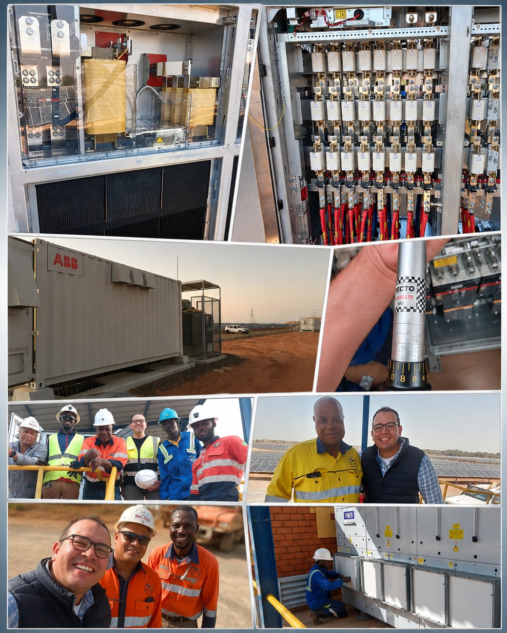 WERT engineers commissioning drives and solar inverters on site across Africa
